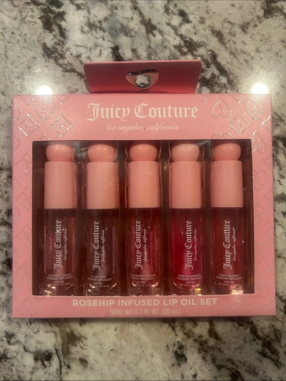 Juicy Couture Rosehip Infused Lip Oil Set - Pink and Red Tones